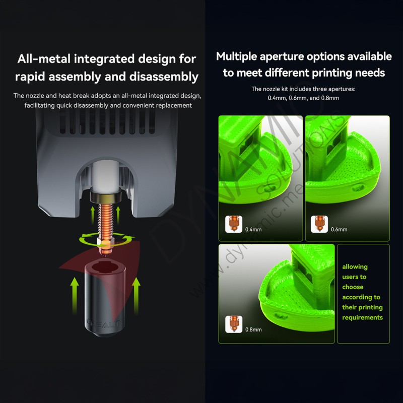 Creality Unicorn K2P Quick-Swap Nozzle Kit (4008030075)