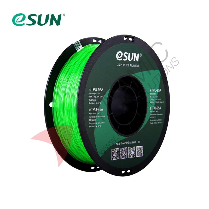 eSUN eTPU-95A Transparent Green 1.75mm 1Kg eSUN eTPU-95A Transparent Green 1.75mm 1Kg