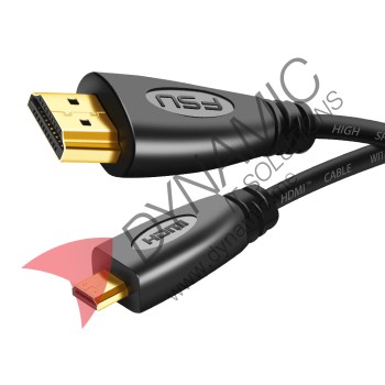 Micro HDMI to HDMI Cable Gold-Plated 3D 4K 1080P (3m)