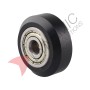 Black Plastic Pulley Ball Bearing V-Wheels