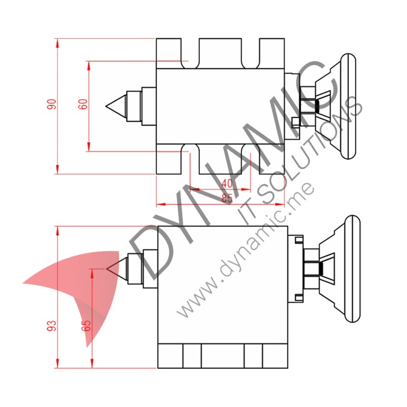 Rotary Axis (4th axis) 80mm for CNC Router