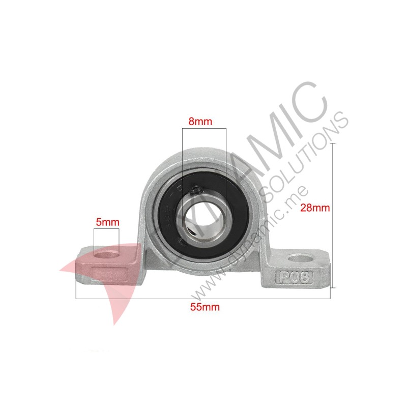 CNC Bearing Pillow Block Vertical – KP08 8mm CNC Bearing Pillow Block Vertical – KP08 8mm
