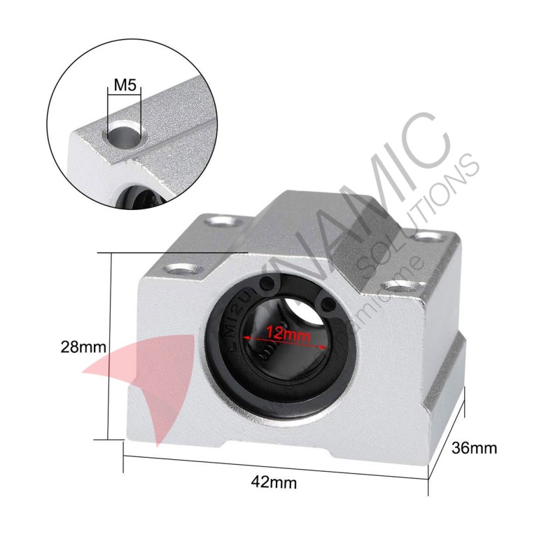 SCS12UU Linear Bearing Block – 12mm Shaft SCS12UU Linear Bearing Block – 12mm Shaft
