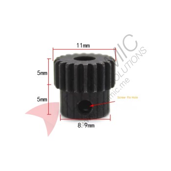 Steel Gear 20T 0.5M (5mm Bore)