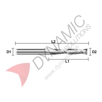 2 Flute Double-Edge Spiral Milling CNC Router Bit