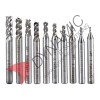 HSS 4 Flute CNC Milling Bit 1.5-6mm (10Pcs)