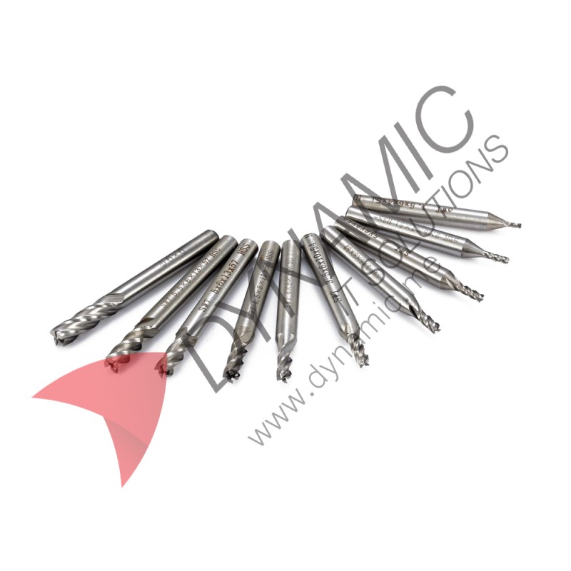 HSS 4 Flute CNC Milling Bit 1.5-6mm (10Pcs)