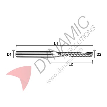 Single Flute Edge Spiral Milling Cutter CNC Router Bit