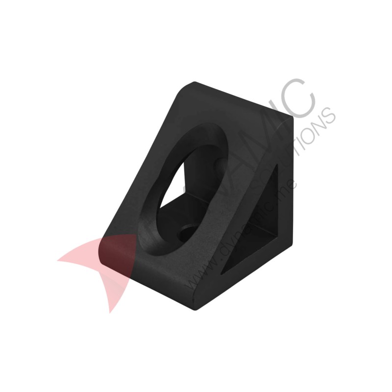 2020 Black Corner Bracket - 2 Holes