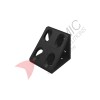 2040 Black Corner Bracket - 8 Holes