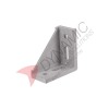 4040 Silver Corner Bracket - 4 Holes