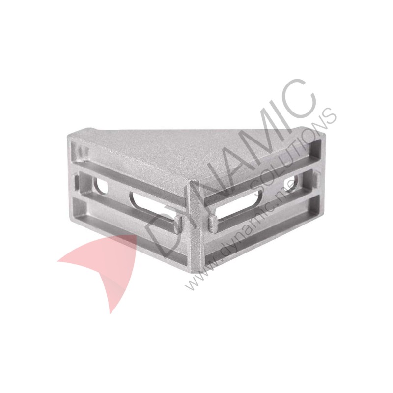 4040 Silver Corner Bracket - 4 Holes