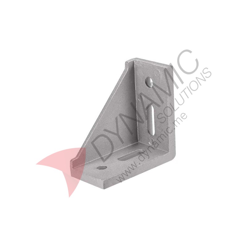 4040 Silver Corner Bracket - 4 Holes