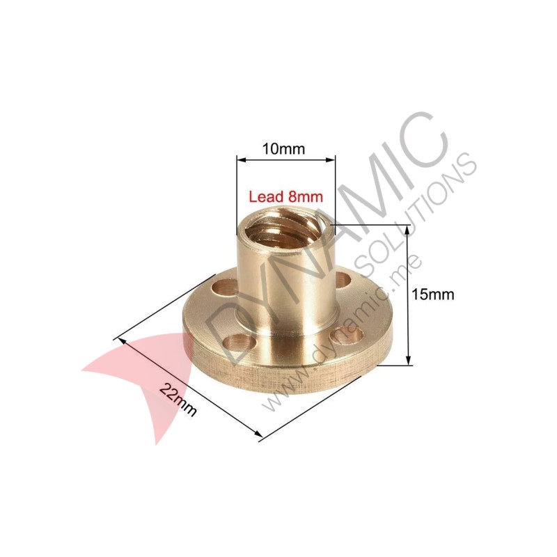 T8 8mm Lead Screw Shaft 2mm Pitch