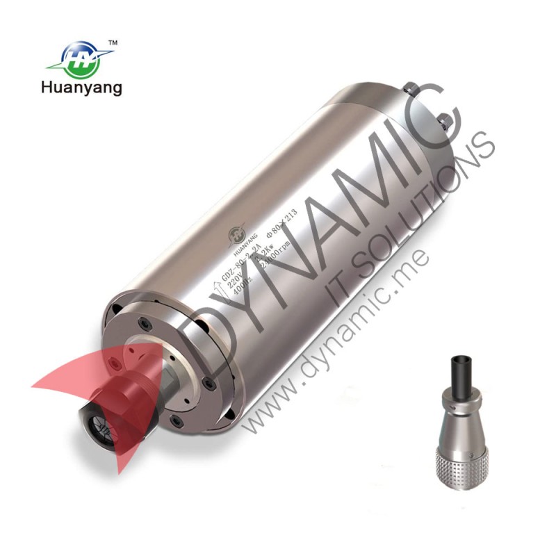 Huanyang Spindle 2.2Kw Water Cooled GDZ-80-2.2 Huanyang Spindle 2.2Kw Water Cooled GDZ-80-2.2