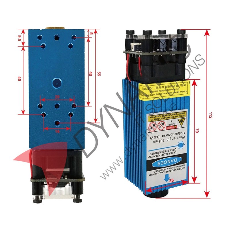 Laser Diode Module 0.5W (405nm)