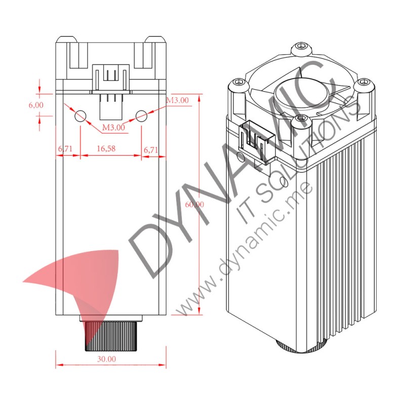 NEJE Diode Laser Module 10W (450nm)