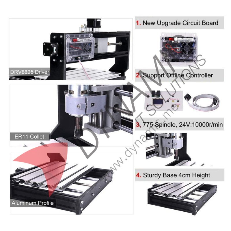 Vyrik CNC 3036 Pro GRBL Control 3 Axis with NEJE Laser Diode (10W)
