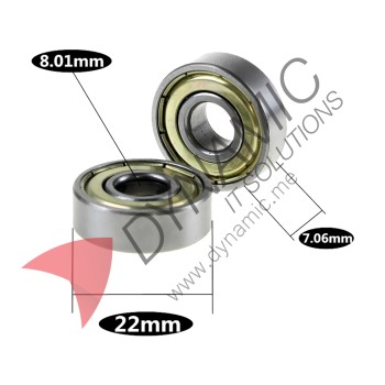 Steel Ball Bearing 608ZZ 8x22x7 Steel Ball Bearing 608ZZ 8x22x7