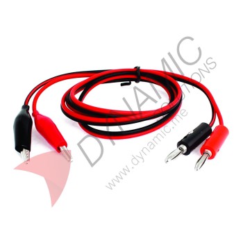 Banana to Alligator Cables (Black and Red) 1m