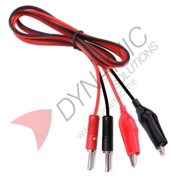 Banana to Alligator Cables (Black and Red) 1m