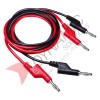 Banana to Banana Cables (Black and Red) 1m