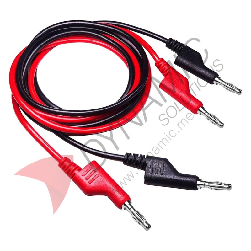 Banana to Banana Cables (Black and Red) 1m