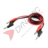 Banana to Banana Cables (Black and Red) 1m