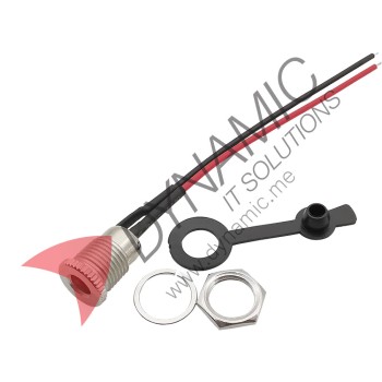 Metal DC Jack Socket Female Panel Mount DC-099 with 15cm Cable and Waterproof Cap