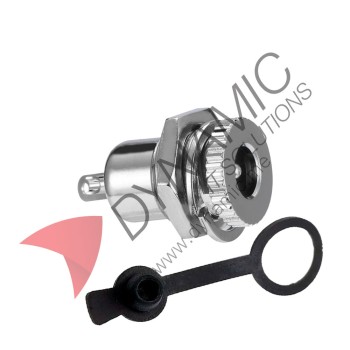 Metal DC Jack Socket Female Panel Mount DC-099 with Waterproof Cap