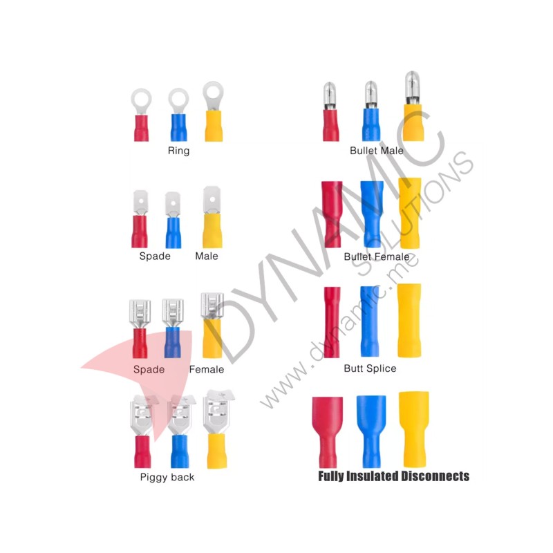 500pcs Insulated Crimp Terminal Assortment Set