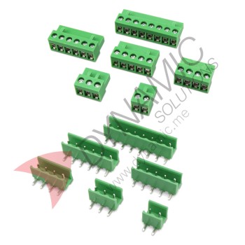 PCB Screw Terminal Block Male Plug Female Socket 2.54mm - Right Angle PCB Screw Terminal Block Male Plug Female Socket 2.54mm - Right Angle