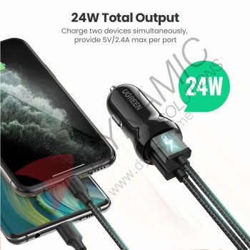 UGreen 24W Dual USB Fast Car Charger 50875 UGreen 24W Dual USB Fast Car Charger 50875
