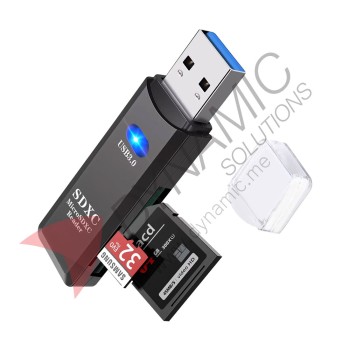 USB 3.0 SD TF Card Reader Adapter Compact All-in-One Design
