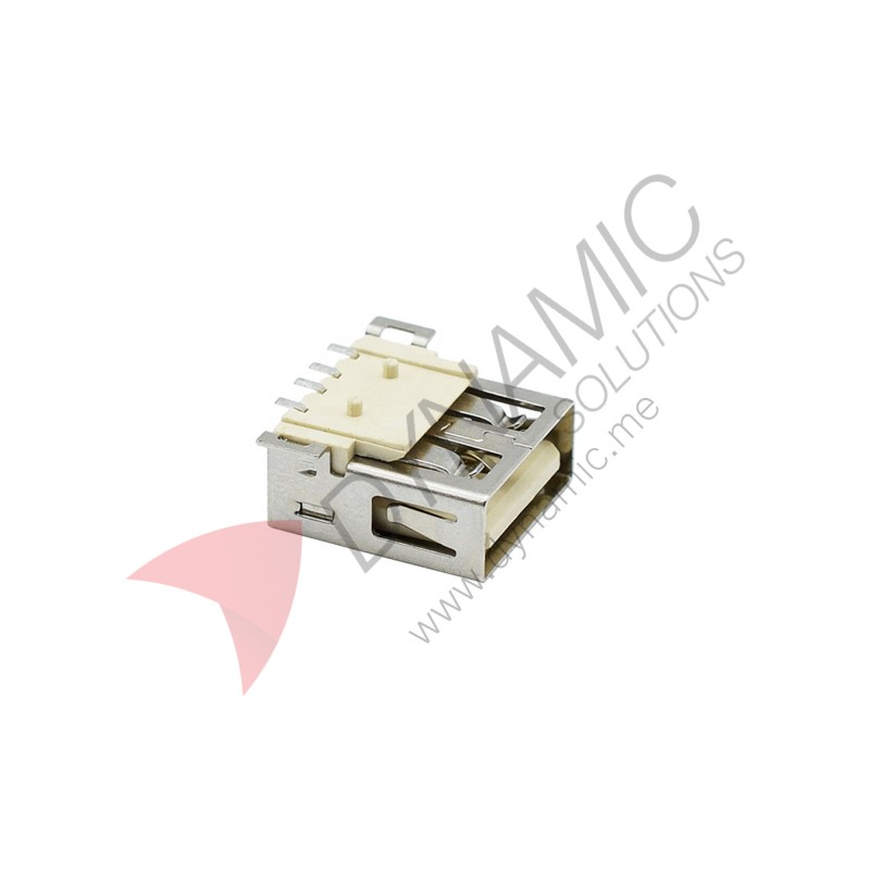 USB Type A 4 Pin SMT Right Angle Female Connector USB Type A 4 Pin SMT Right Angle Female Connector