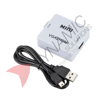 VGA to HDMI-Compatible Audio Video Converter