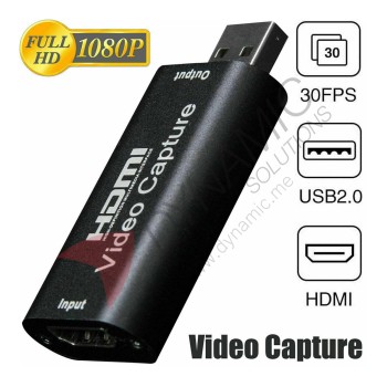 Conqueror Audio and Video Capture HDMI to USB Output Device - GNX007 - Black Conqueror Audio and Video Capture HDMI to USB Output Device - GNX007 - Black