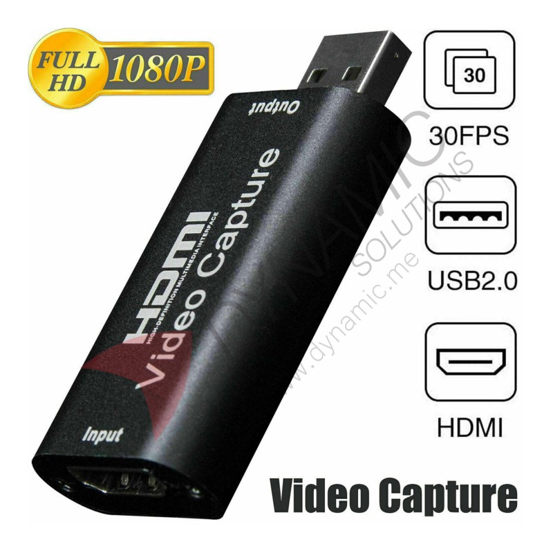 Conqueror Audio and Video Capture HDMI to USB Output Device - GNX007 - Black Conqueror Audio and Video Capture HDMI to USB Output Device - GNX007 - Black