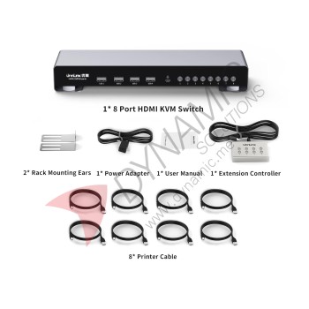 Ünnlink 8-Port Hdmi KVM Switch 4k 30hz