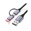 UGreen USB A to Micro USB + USB Type C Cable 1M (US177-30875)