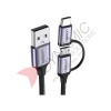 UGreen USB A to Micro USB + USB Type C Cable 1M (US177-30875)