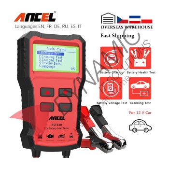 Ancel BST100 Car Battery Tester Charger 12V Charging Cranking