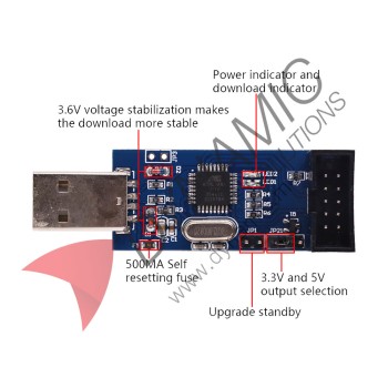 USBASP USBISP ATMEGA AVR Programmer Downloader Support Win10