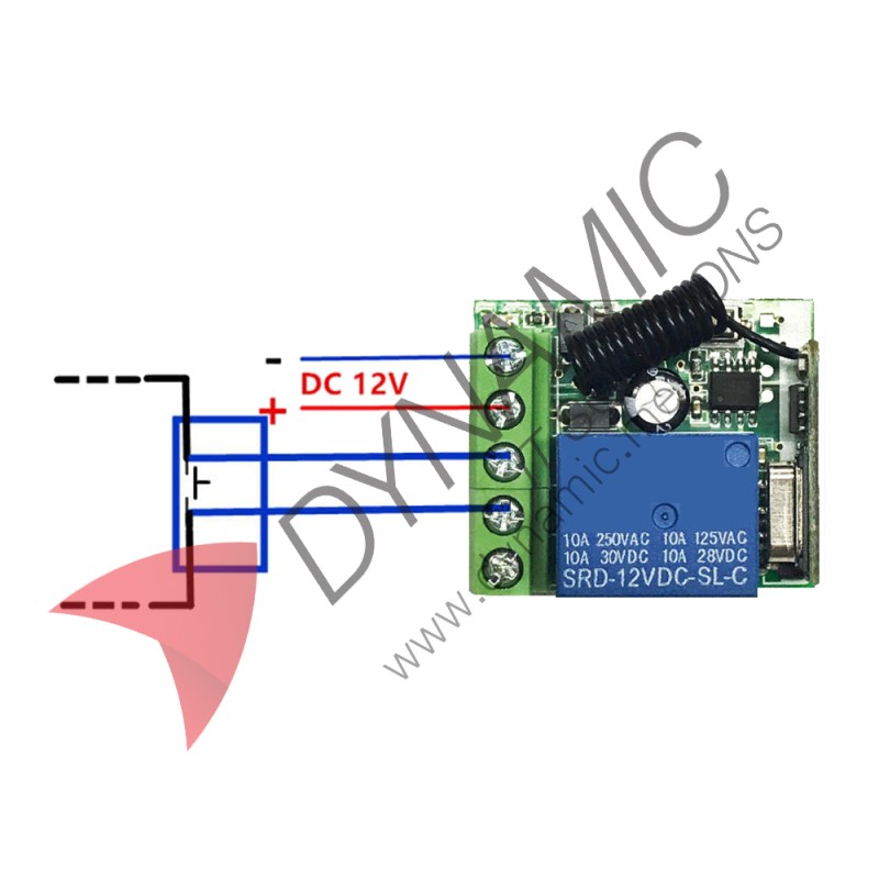 Wireless Control Switch DC 12V 10A With 2 Remote Controls Wireless Control Switch DC 12V 10A With 2 Remote Controls