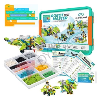 Makerzoid Robot Master Premium - 600+ Bricks (Age 6+)