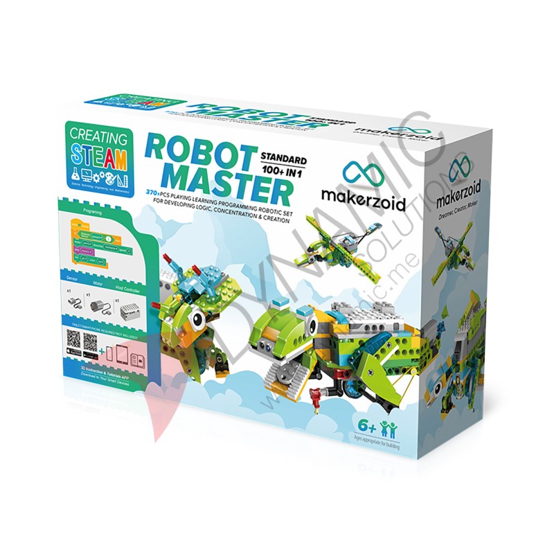 Makerzoid Robot Master Standard - 370+ Bricks (Age 6+)