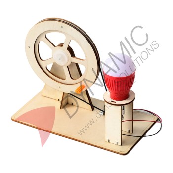 Wooden Hand Generator Alternator for Physics (T-M200)