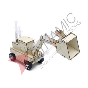 Wooden Hydraulic Bulldozer for Science Experiments