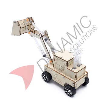 Wooden Hydraulic Bulldozer for Science Experiments