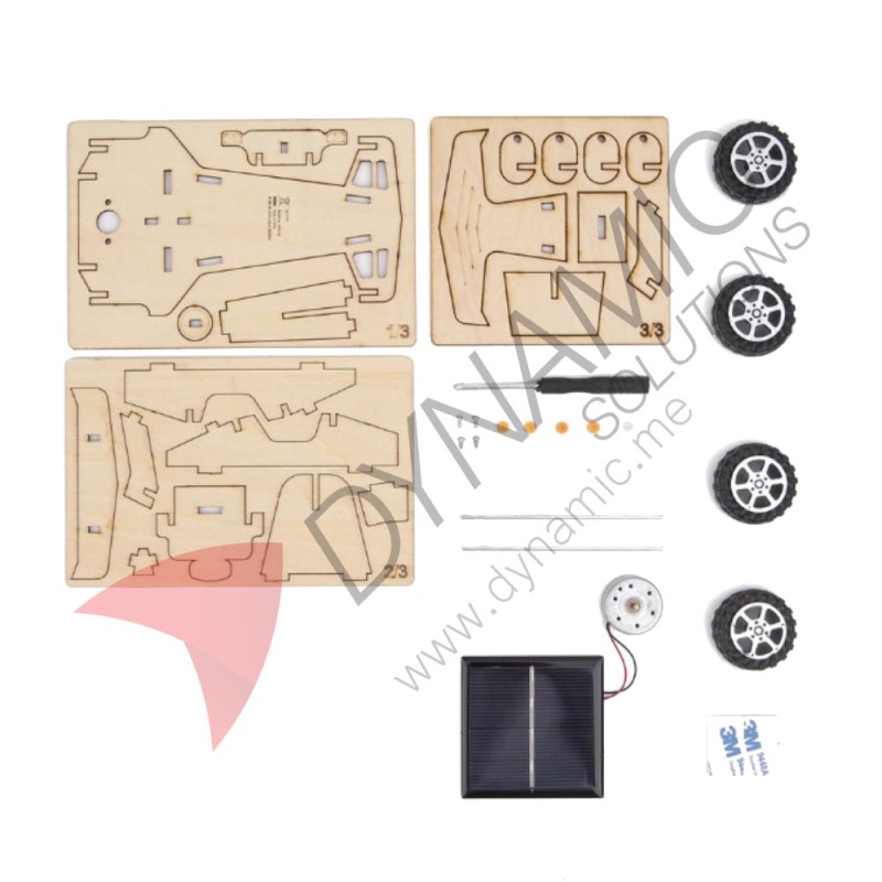 Wooden Solar-Powered Racing Car (T-M204)